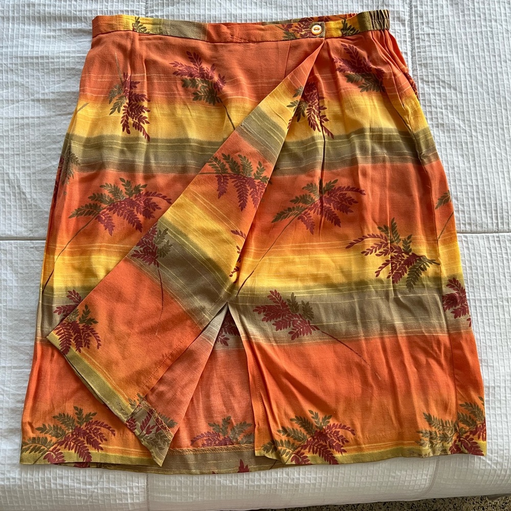 Vintage Tropical A-Line Skirt